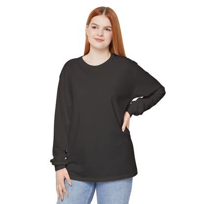 Women’s graphite Garment-Dyed Long Sleeve T-Shirt - Casual Comfort for Everyday Wear