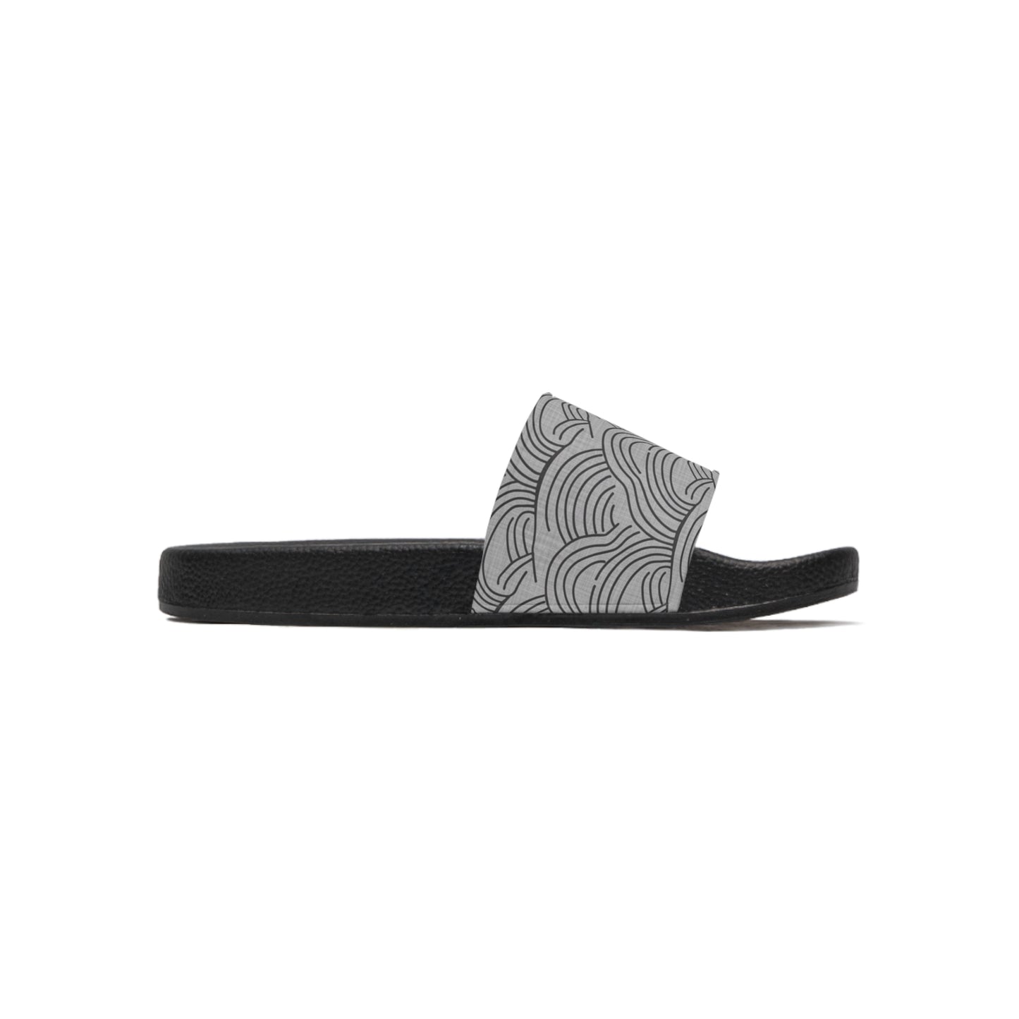 Men's Slide Sandals Minimalist Japanese Waves / Seigaiha Variation